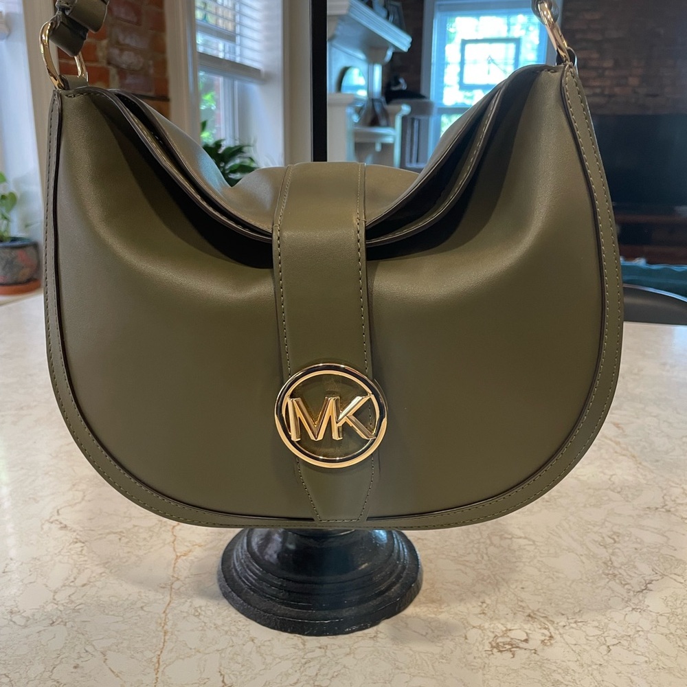Michael Kors Olive Green Shoulder Bag